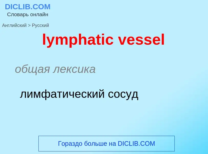 Μετάφραση του &#39lymphatic vessel&#39 σε Ρωσικά