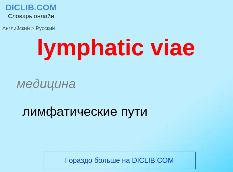 Μετάφραση του &#39lymphatic viae&#39 σε Ρωσικά