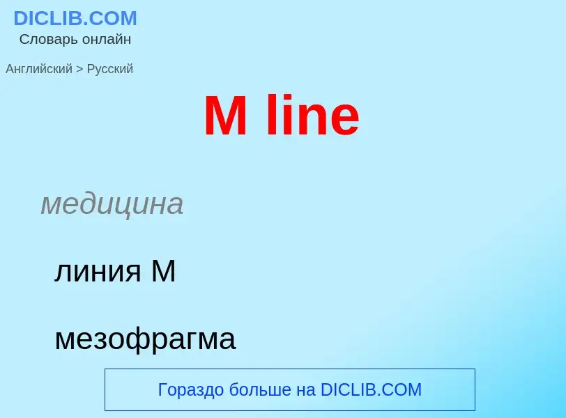 Как переводится M line на Русский язык