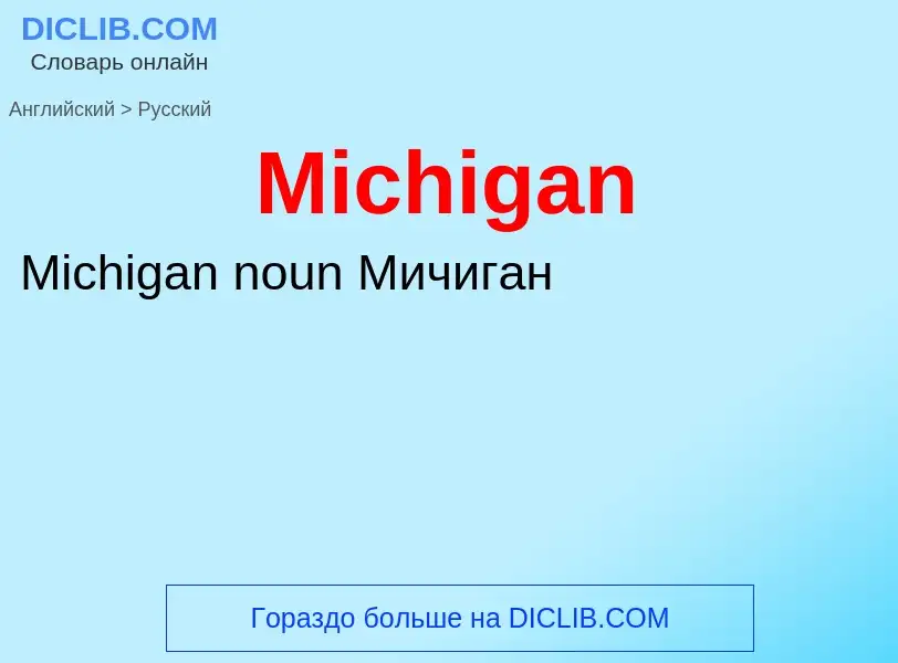 What is the Russian for Michigan? Translation of &#39Michigan&#39 to Russian