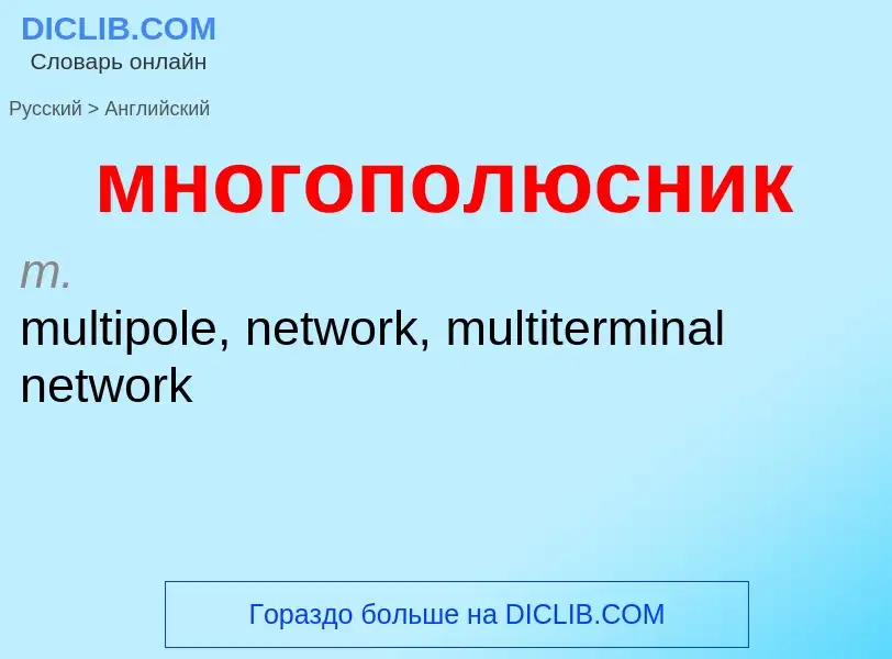 Как переводится многополюсник на Английский язык