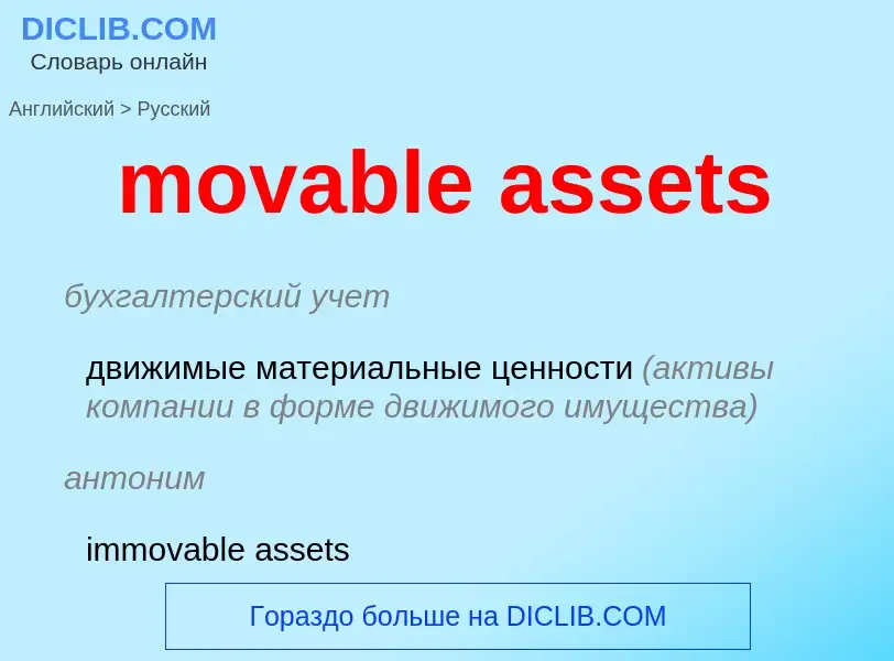 Vertaling van &#39movable assets&#39 naar Russisch