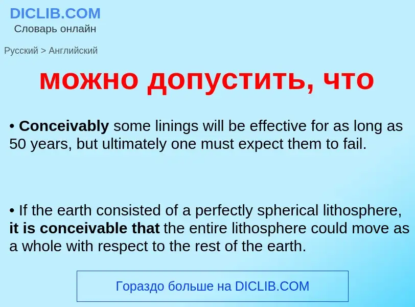 Как переводится можно допустить, что на Английский язык