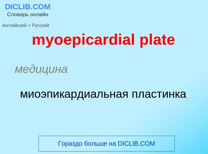 Μετάφραση του &#39myoepicardial plate&#39 σε Ρωσικά