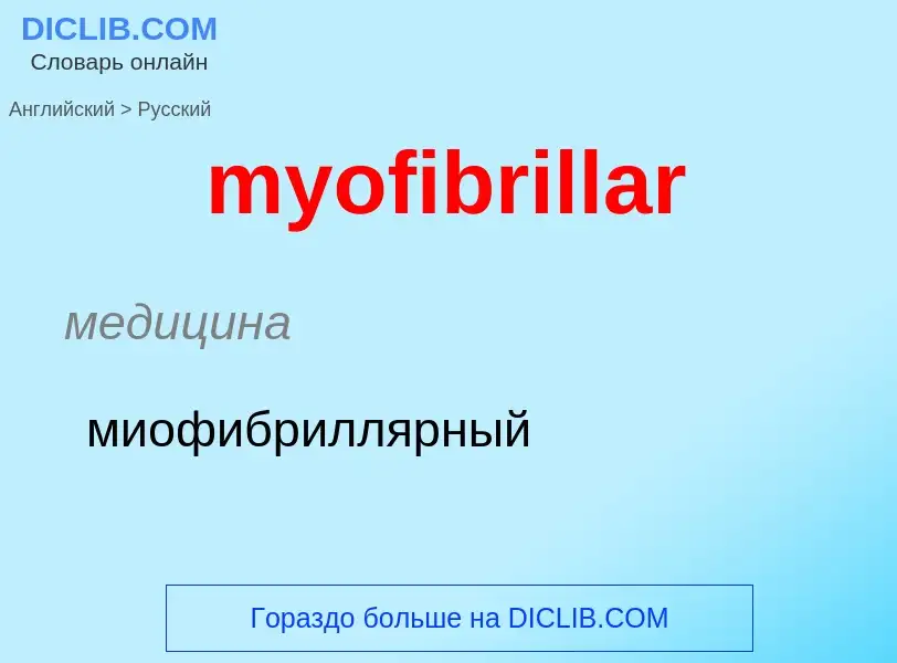 Μετάφραση του &#39myofibrillar&#39 σε Ρωσικά