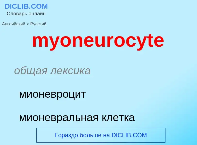 Μετάφραση του &#39myoneurocyte&#39 σε Ρωσικά