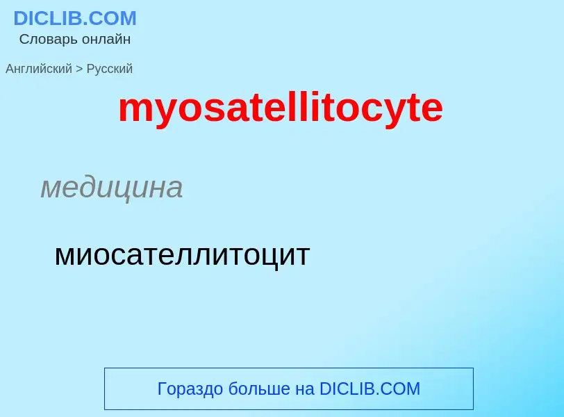 Μετάφραση του &#39myosatellitocyte&#39 σε Ρωσικά