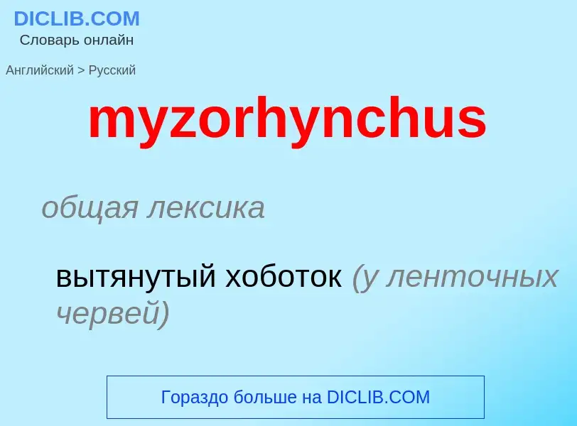 Μετάφραση του &#39myzorhynchus&#39 σε Ρωσικά