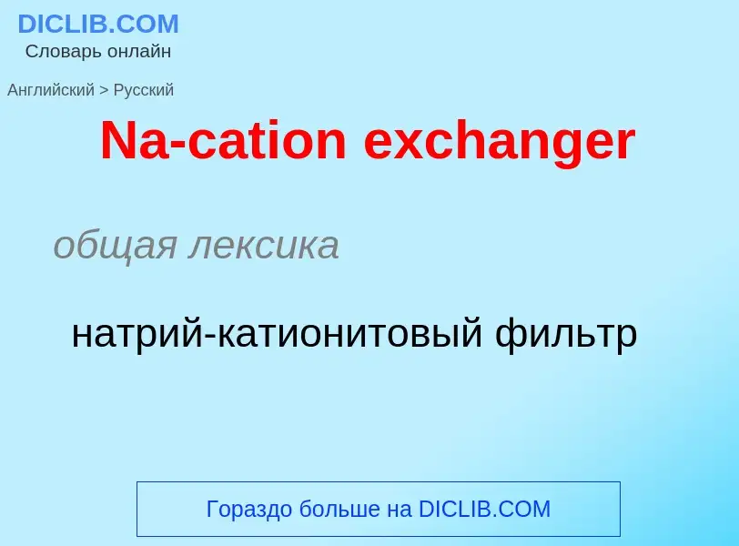 Μετάφραση του &#39Na-cation exchanger&#39 σε Ρωσικά