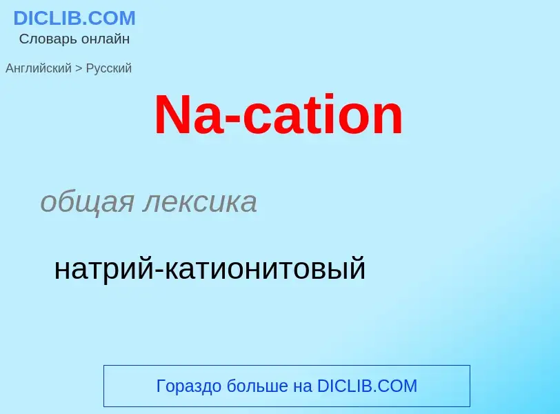 Μετάφραση του &#39Na-cation&#39 σε Ρωσικά