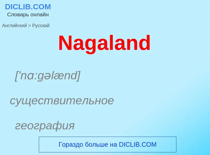 Vertaling van &#39Nagaland&#39 naar Russisch