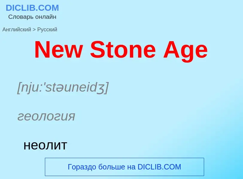 Übersetzung von &#39New Stone Age&#39 in Russisch