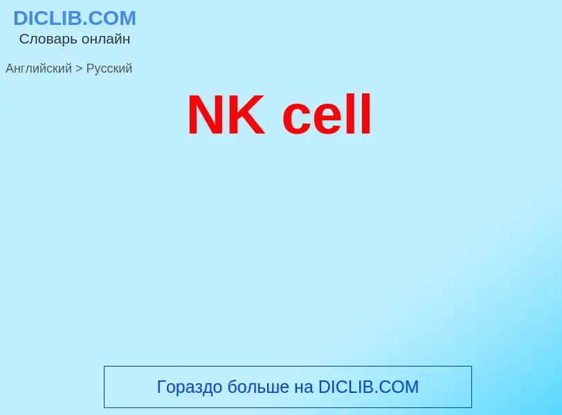 Как переводится NK cell на Русский язык