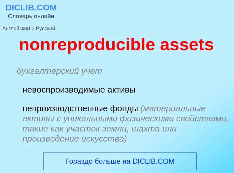 Vertaling van &#39nonreproducible assets&#39 naar Russisch