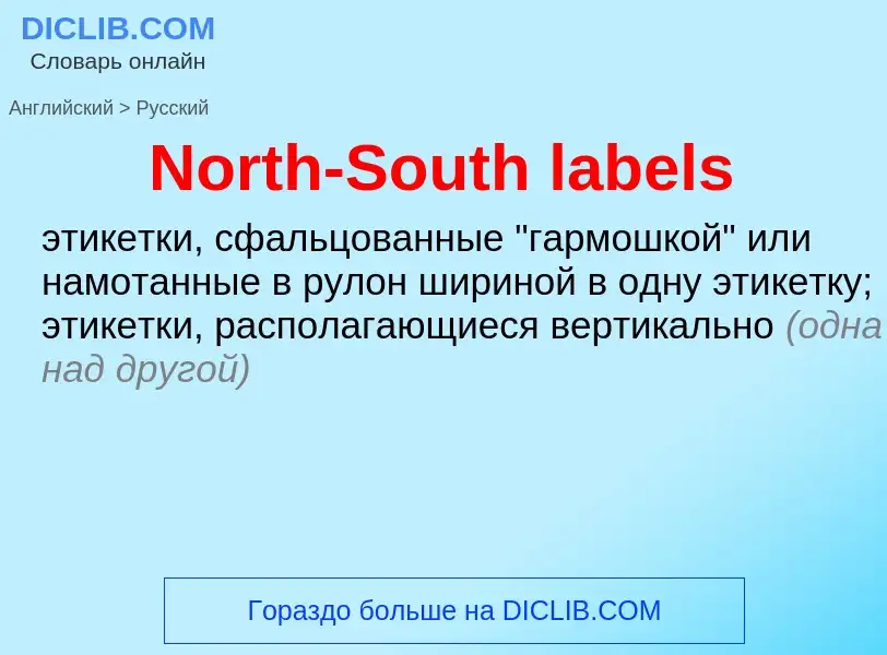 Μετάφραση του &#39North-South labels&#39 σε Ρωσικά