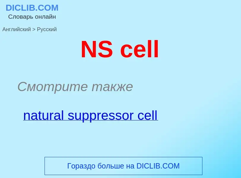 Μετάφραση του &#39NS cell&#39 σε Ρωσικά