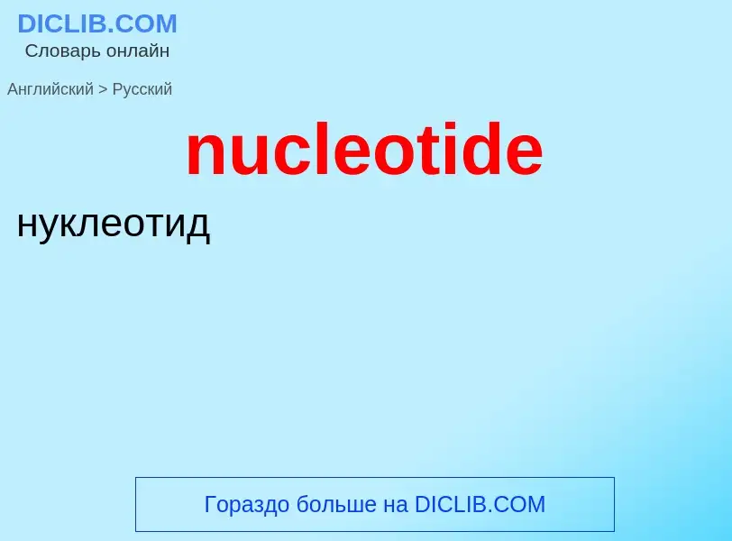 Übersetzung von &#39nucleotide&#39 in Russisch