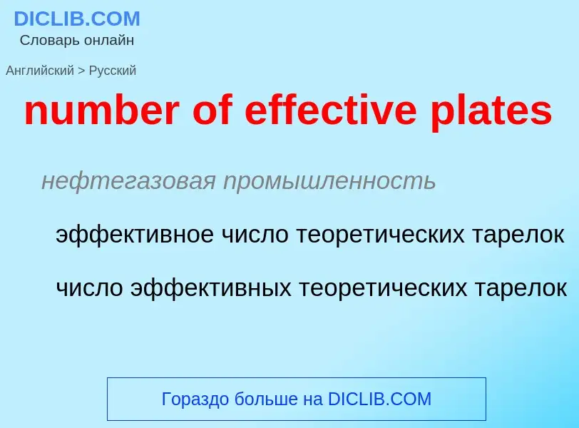 What is the الروسية for number of effective plates? Translation of &#39number of effective plates&#3