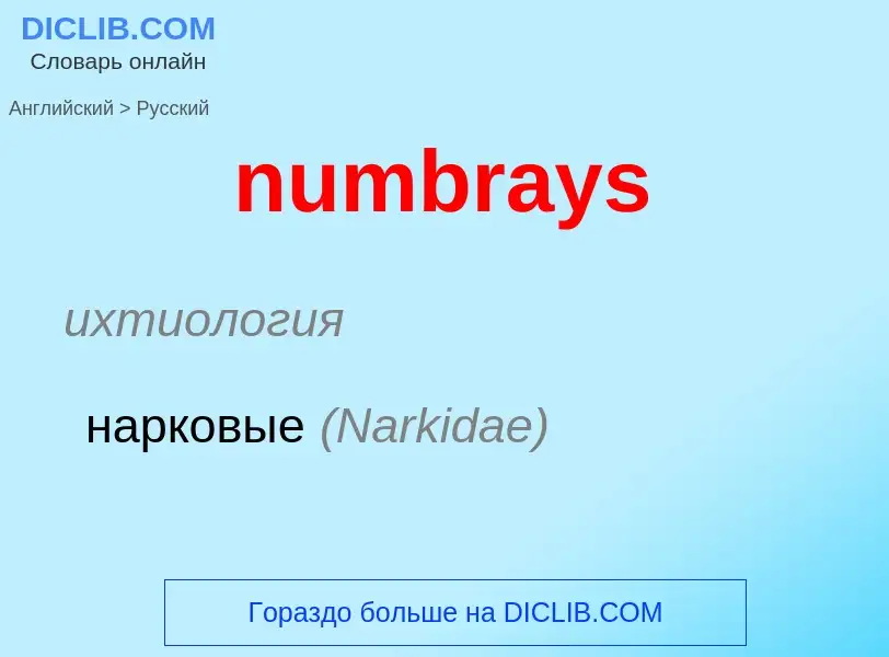 What is the الروسية for numbrays? Translation of &#39numbrays&#39 to الروسية