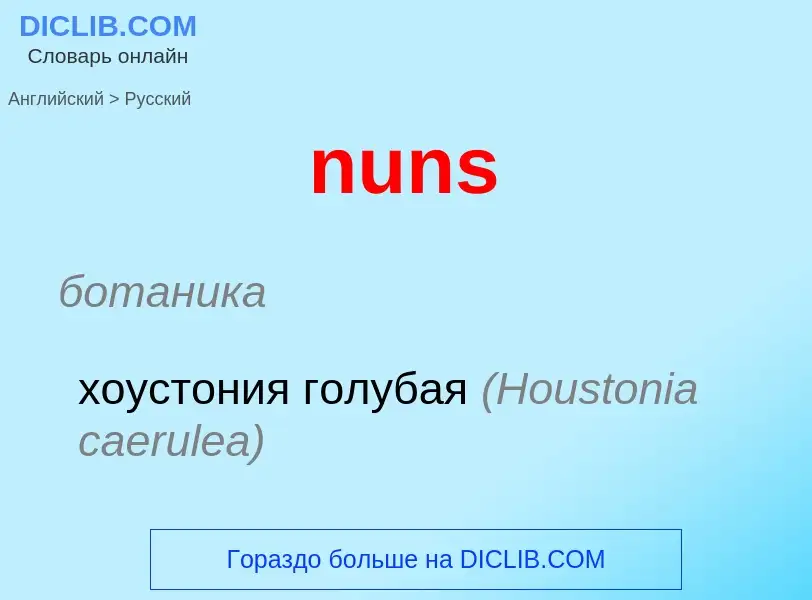 What is the الروسية for nuns? Translation of &#39nuns&#39 to الروسية