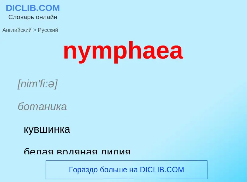 Μετάφραση του &#39nymphaea&#39 σε Ρωσικά