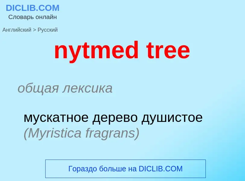 Vertaling van &#39nytmed tree&#39 naar Russisch