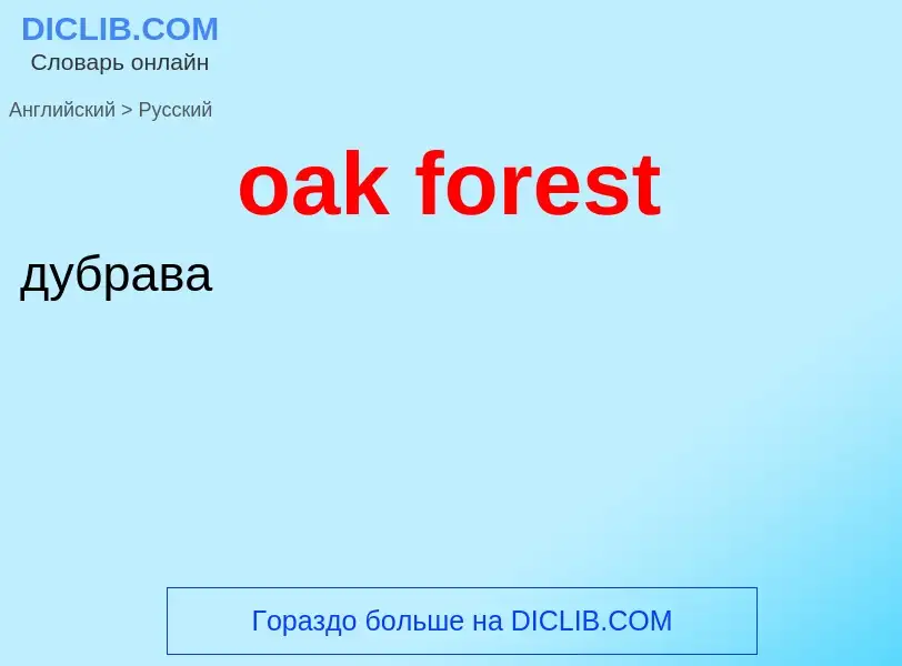 Как переводится oak forest на Русский язык