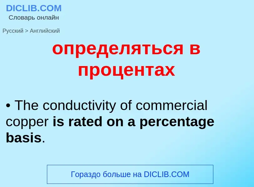 Μετάφραση του &#39определяться в процентах&#39 σε Αγγλικά