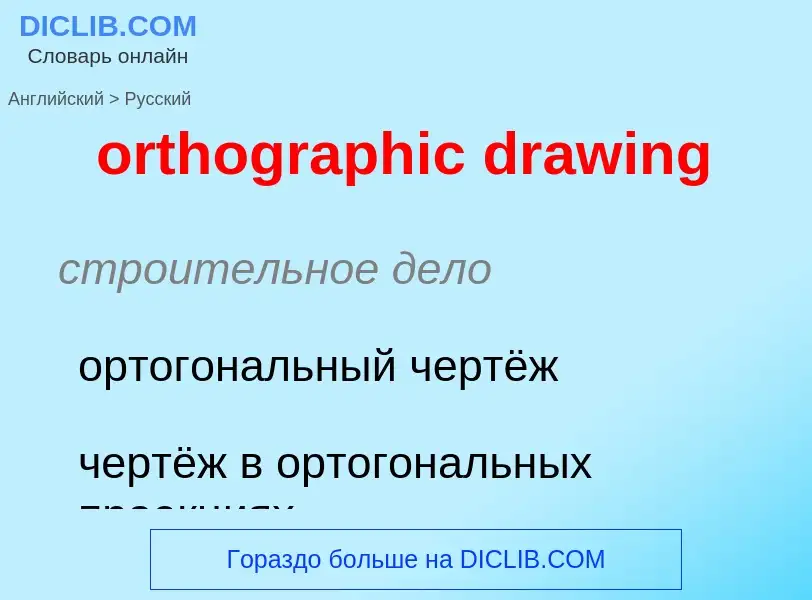 Vertaling van &#39orthographic drawing&#39 naar Russisch