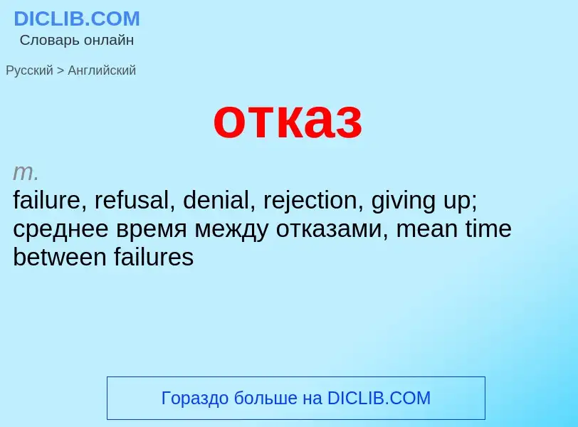 Как переводится отказ на Английский язык