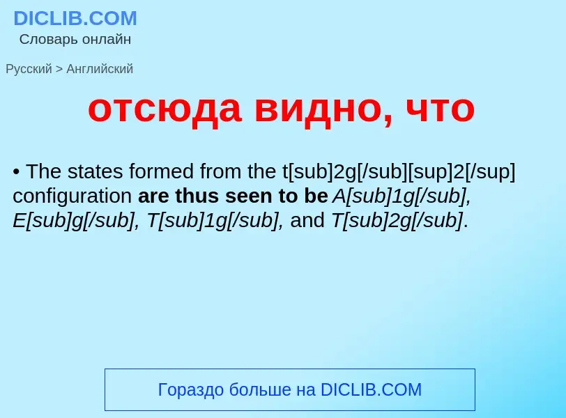 Como se diz отсюда видно, что em Inglês? Tradução de &#39отсюда видно, что&#39 em Inglês