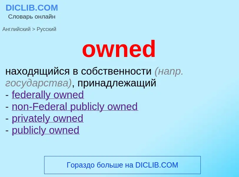 Как переводится owned на Русский язык