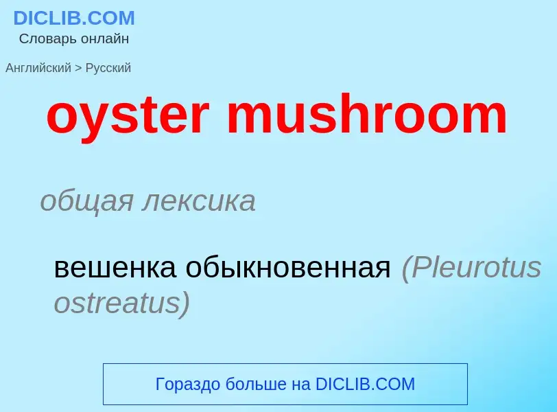 Μετάφραση του &#39oyster mushroom&#39 σε Ρωσικά