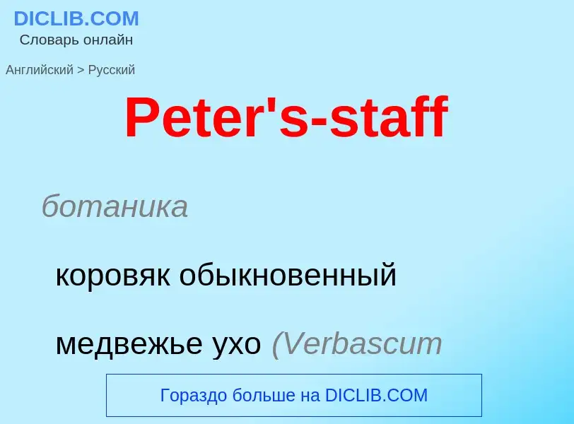 Как переводится Peter's-staff на Русский язык