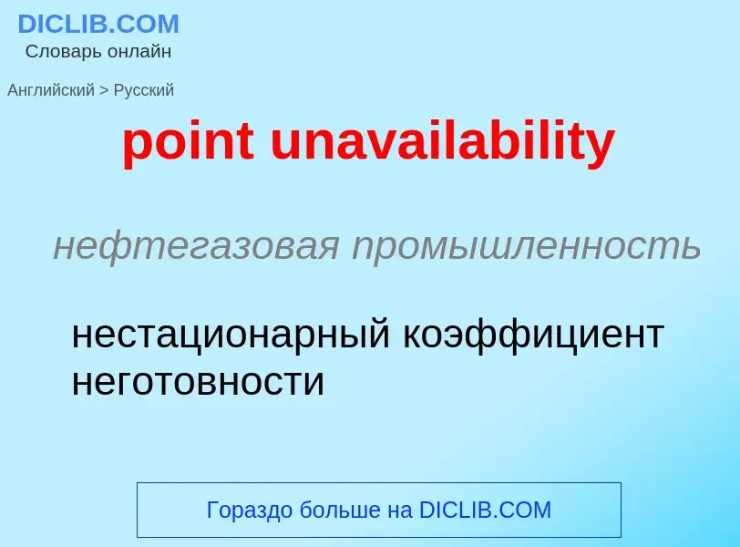 Μετάφραση του &#39point unavailability&#39 σε Ρωσικά