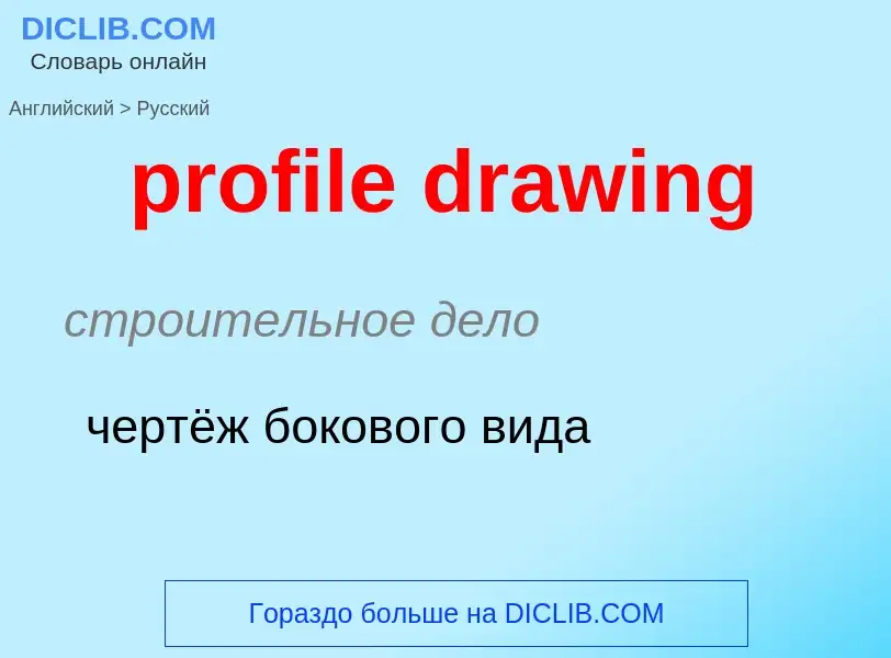 Vertaling van &#39profile drawing&#39 naar Russisch