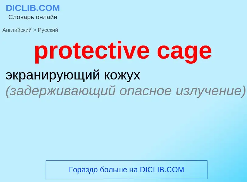 Как переводится protective cage на Русский язык