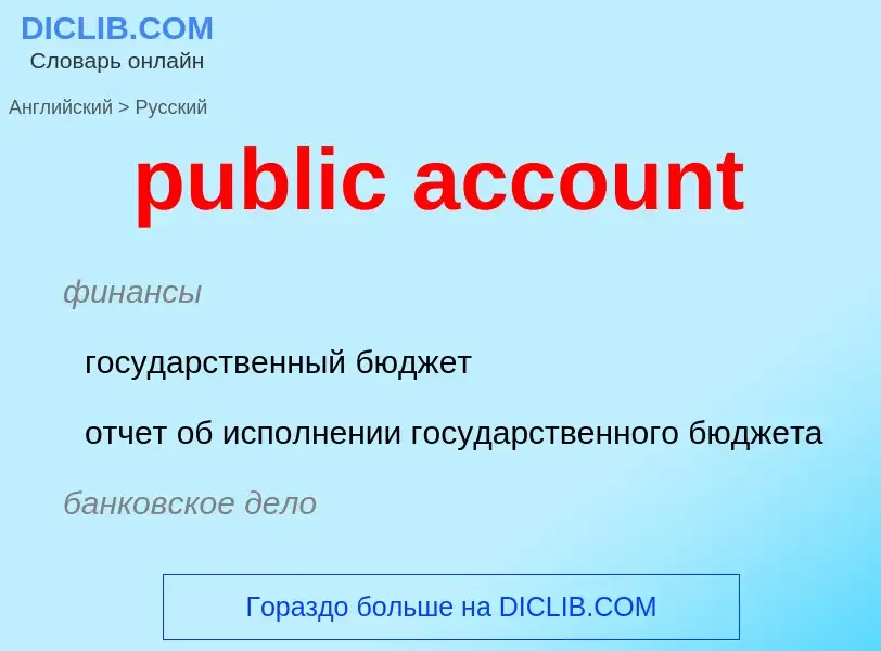 Vertaling van &#39public account&#39 naar Russisch