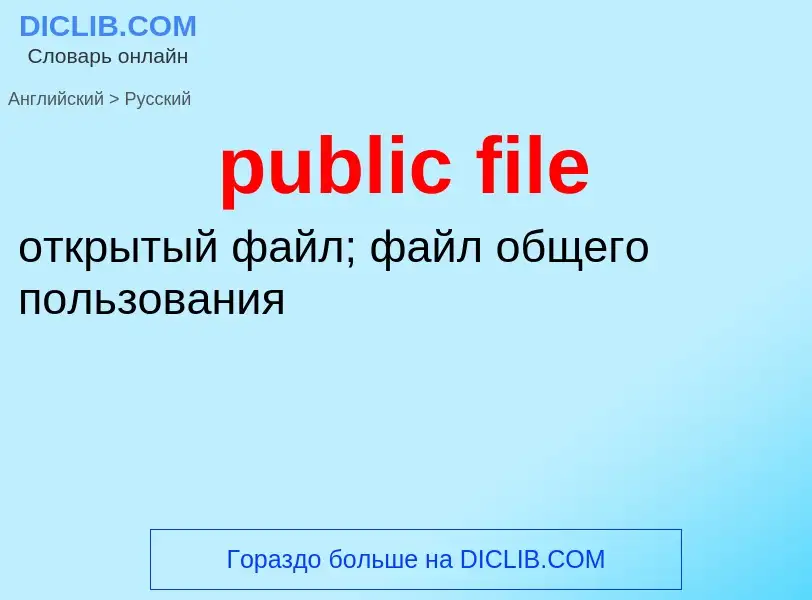 Как переводится public file на Русский язык