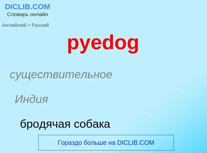 Как переводится pyedog на Русский язык