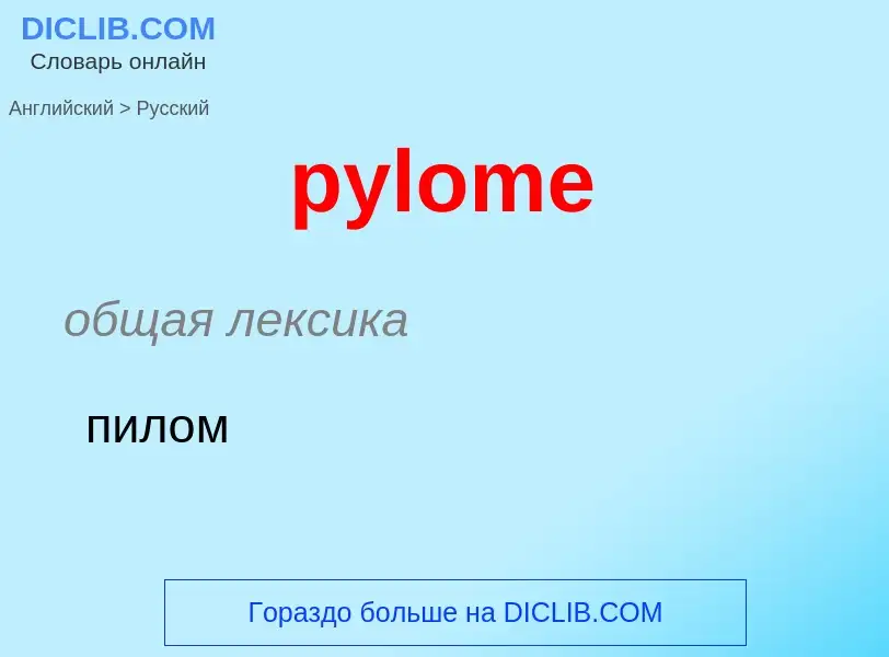 Μετάφραση του &#39pylome&#39 σε Ρωσικά