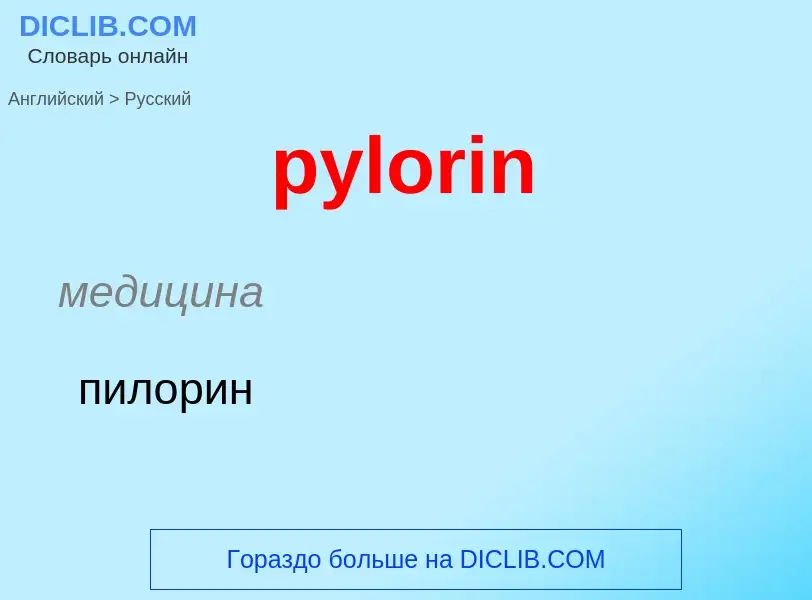 Μετάφραση του &#39pylorin&#39 σε Ρωσικά