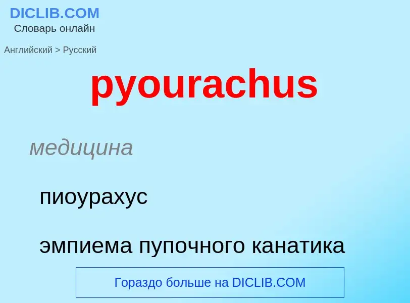 Μετάφραση του &#39pyourachus&#39 σε Ρωσικά