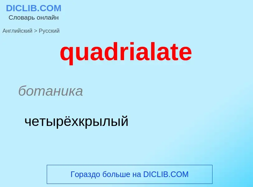 Μετάφραση του &#39quadrialate&#39 σε Ρωσικά