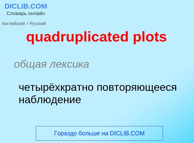 Como se diz quadruplicated plots em Russo? Tradução de &#39quadruplicated plots&#39 em Russo