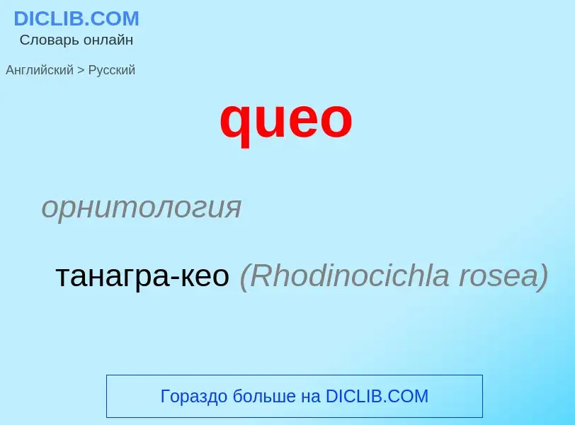 What is the الروسية for queo? Translation of &#39queo&#39 to الروسية