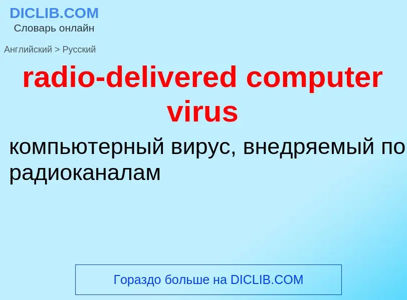 What is the Russian for radio-delivered computer virus? Translation of &#39radio-delivered computer 