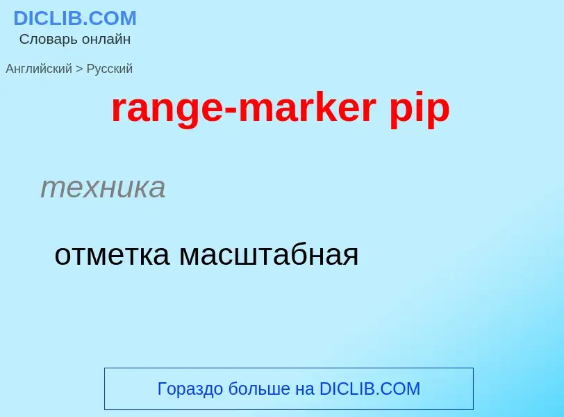 Как переводится range-marker pip на Русский язык