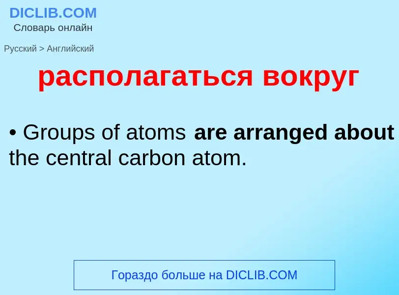 Как переводится располагаться вокруг на Английский язык