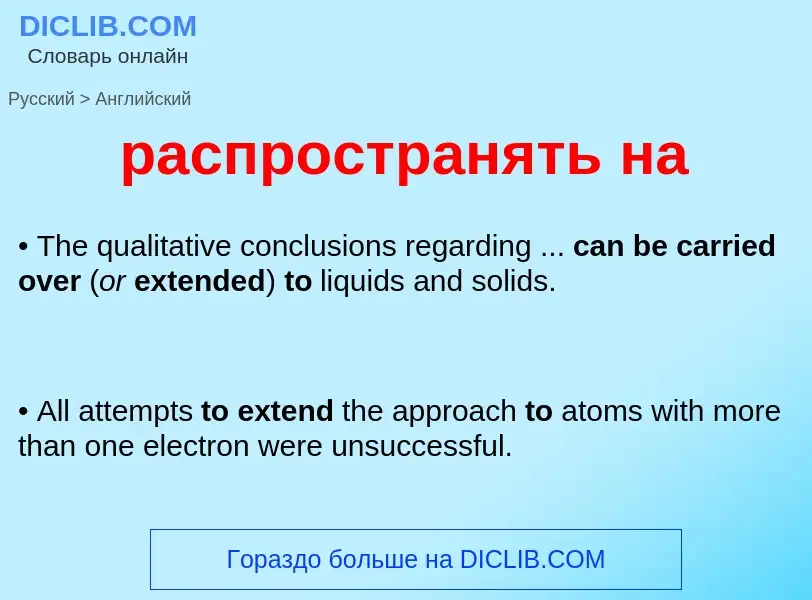 Как переводится распространять на на Английский язык